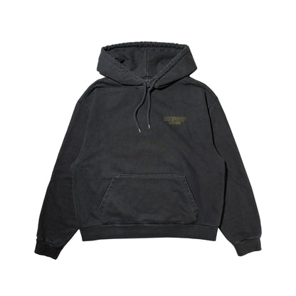 HONEY BEAR OVERDYED HOODED SWEATSHIRT CHARCOAL