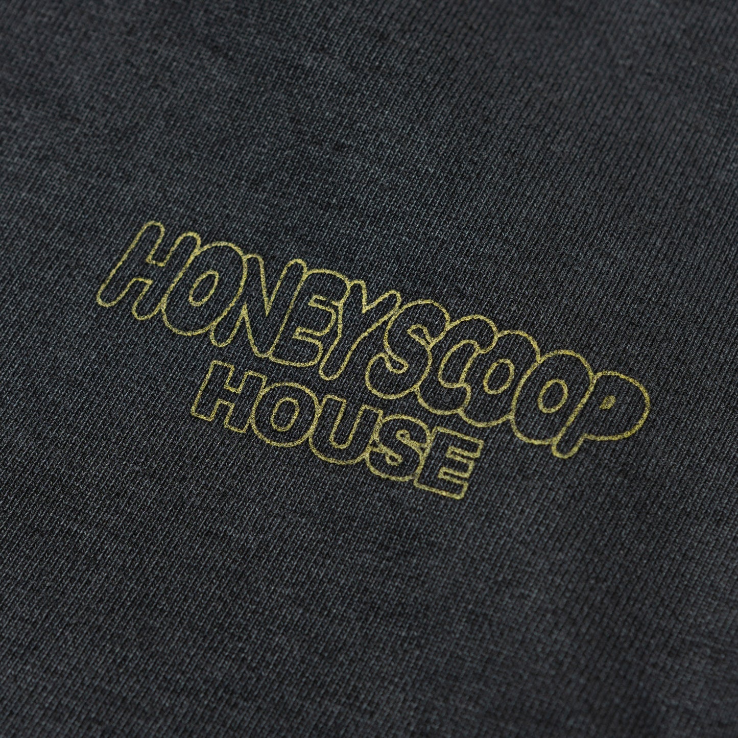 HONEY BEAR OVERDYED HOODED SWEATSHIRT CHARCOAL