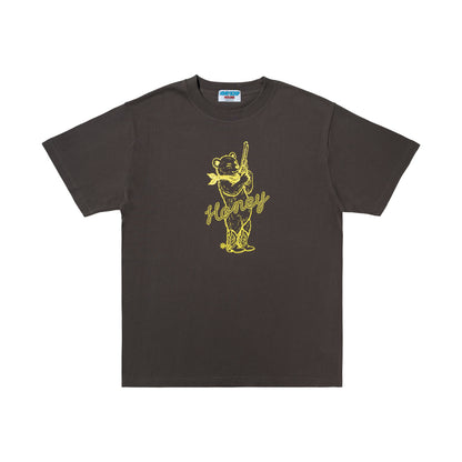HONEY BEAR TEE CHARCOAL