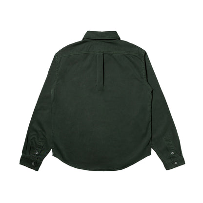 HONEY OVAL PATCH OVERDYED SHIRT GREEN