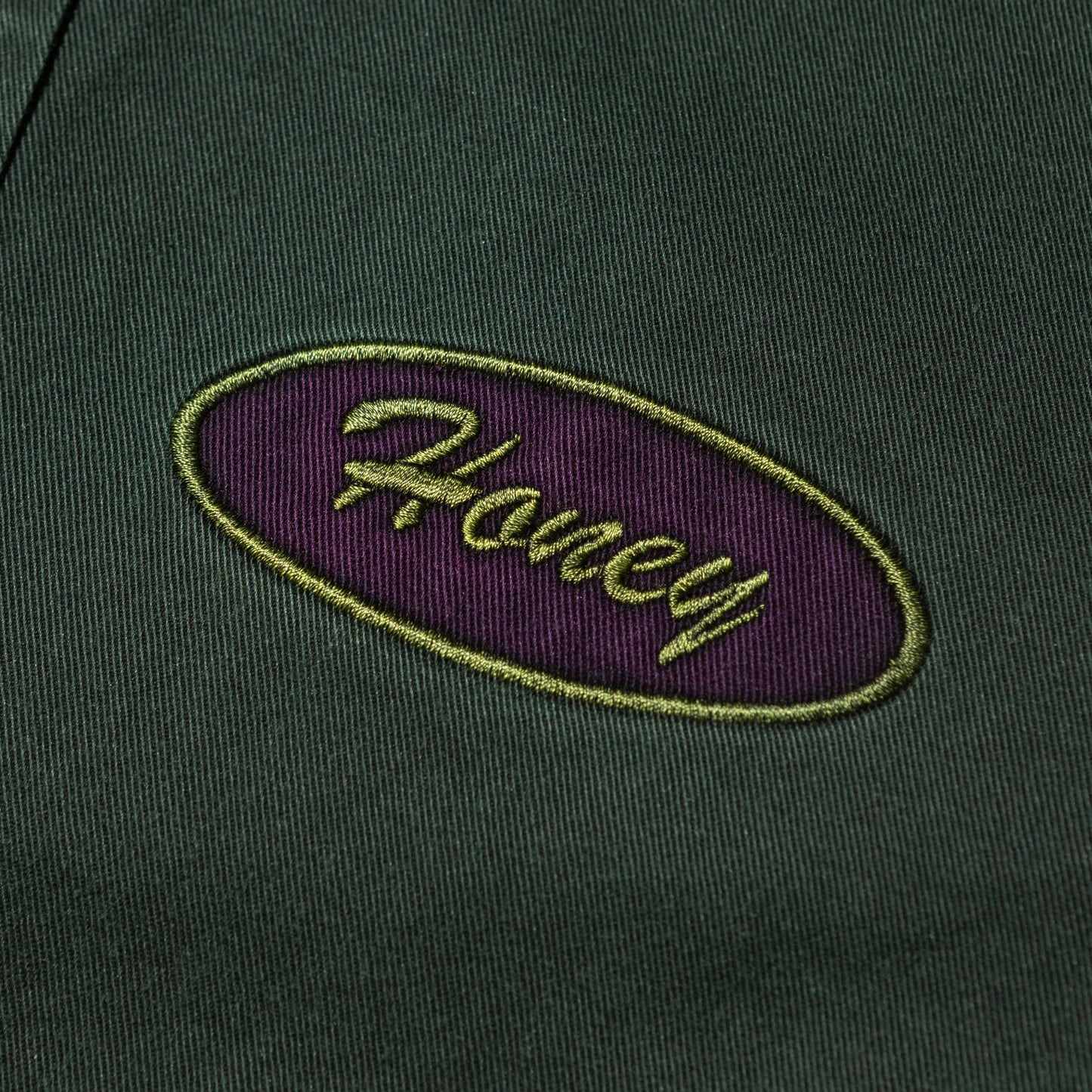 HONEY OVAL PATCH OVERDYED SHIRT GREEN