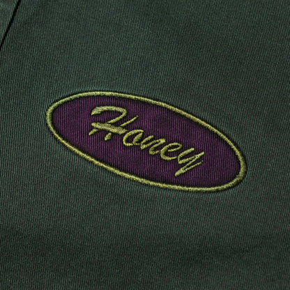 HONEY OVAL PATCH OVERDYED SHIRT GREEN