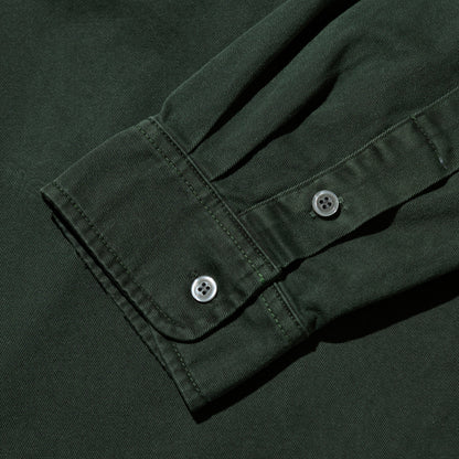 HONEY OVAL PATCH OVERDYED SHIRT GREEN