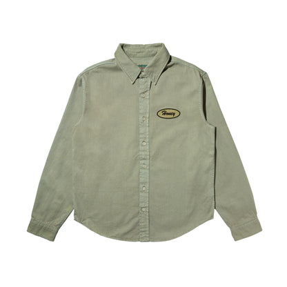 HONEY OVAL PATCH OVERDYED SHIRT SAND