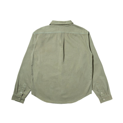 HONEY OVAL PATCH OVERDYED SHIRT SAND