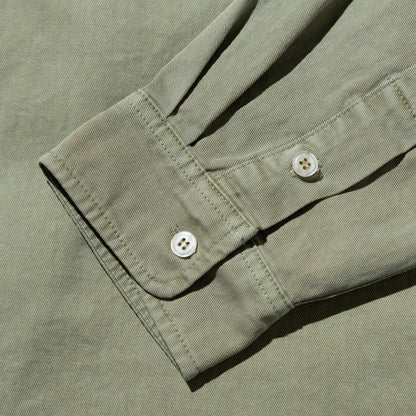 HONEY OVAL PATCH OVERDYED SHIRT SAND