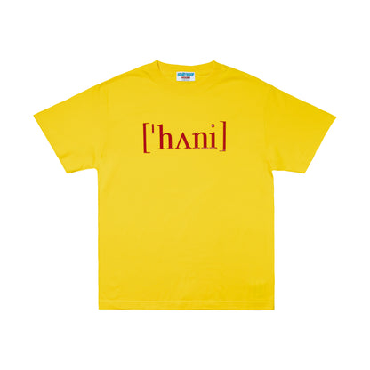 HONEY PHONETIC TEE YELLOW