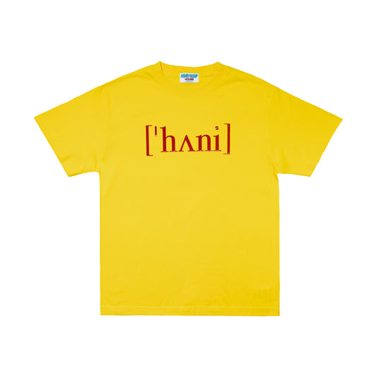 HONEY PHONETIC TEE YELLOW