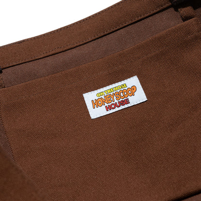 HONEY PHONETIC TOTE BAG BROWN