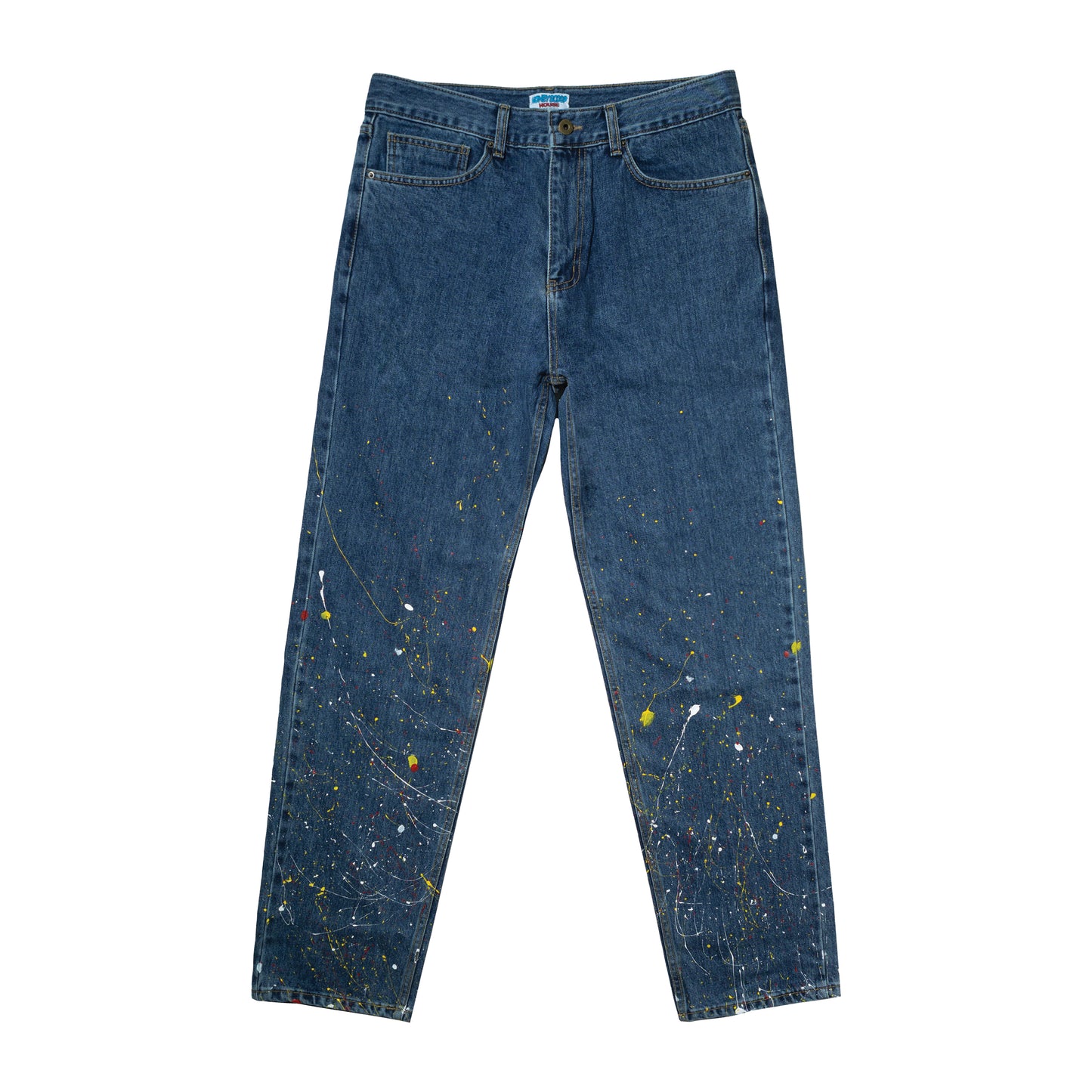 HONEY STITCH PAINT SPLATTER DENIM BLUE