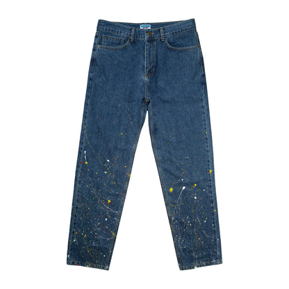 HONEY STITCH PAINT SPLATTER DENIM BLUE