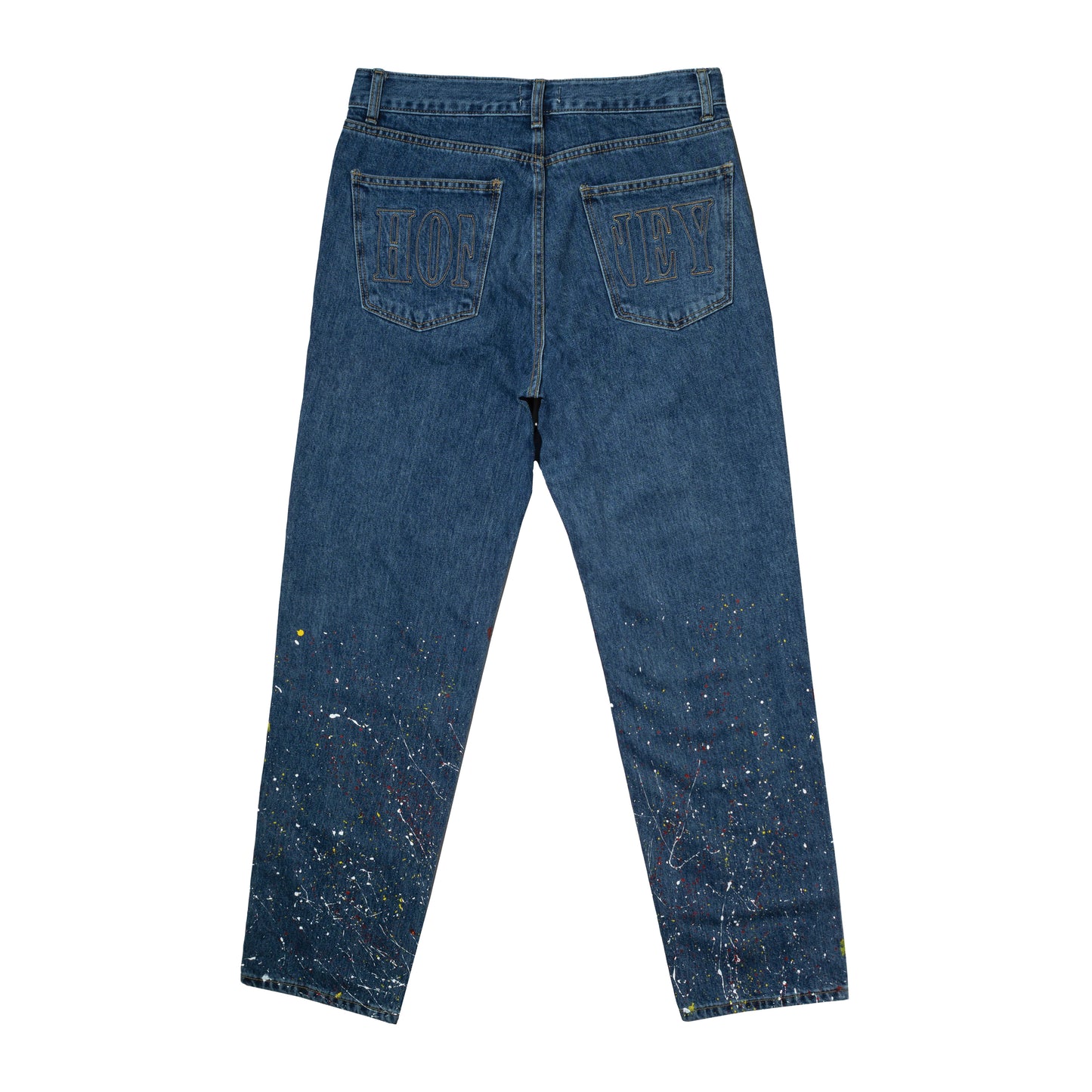 HONEY STITCH PAINT SPLATTER DENIM BLUE