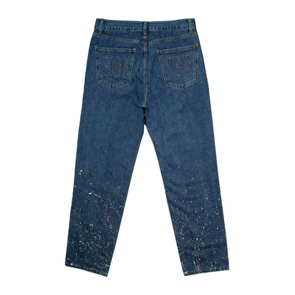 HONEY STITCH PAINT SPLATTER DENIM BLUE