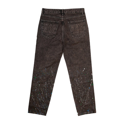 HONEY STITCH PAINT SPLATTER DENIM BROWN