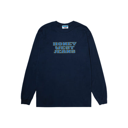 HONEY WEST JEANS L/S TEE NAVY