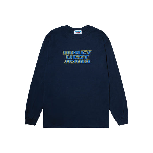 HONEY WEST JEANS L/S TEE NAVY