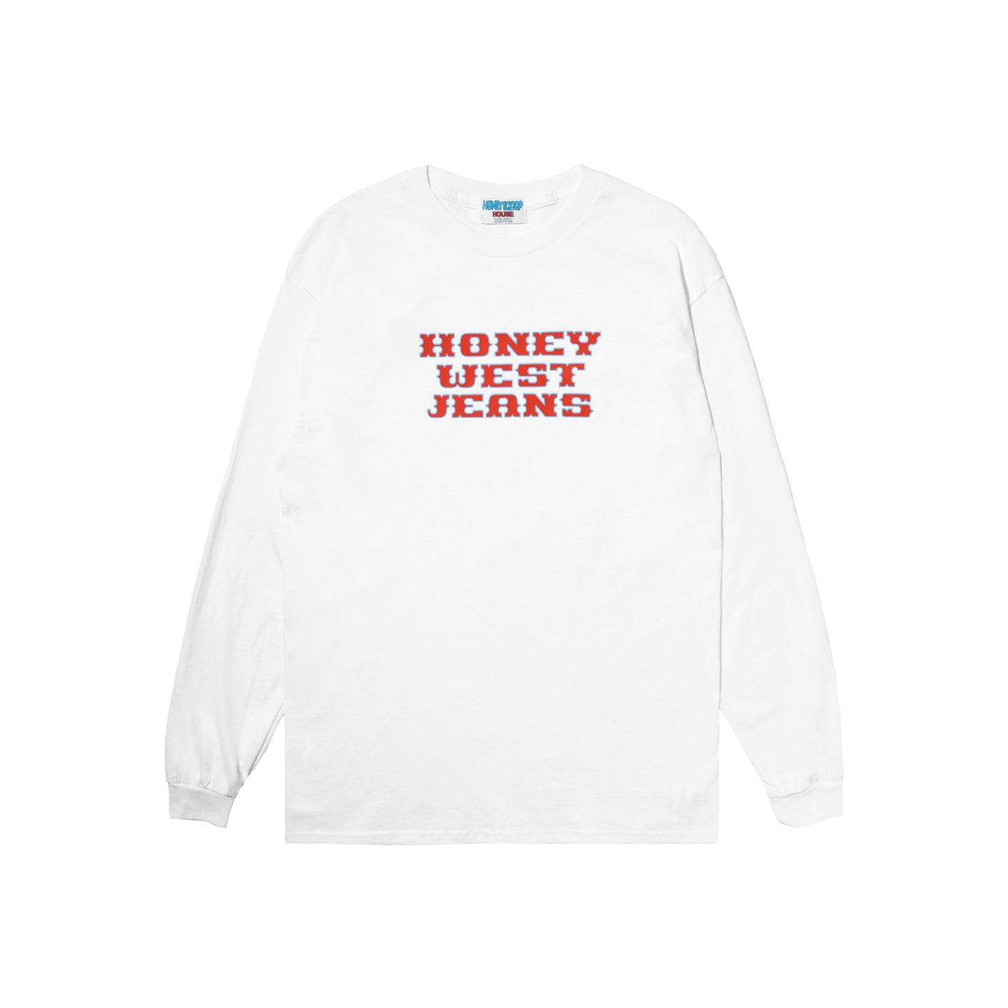 HONEY WEST JEANS L/S TEE WHITE