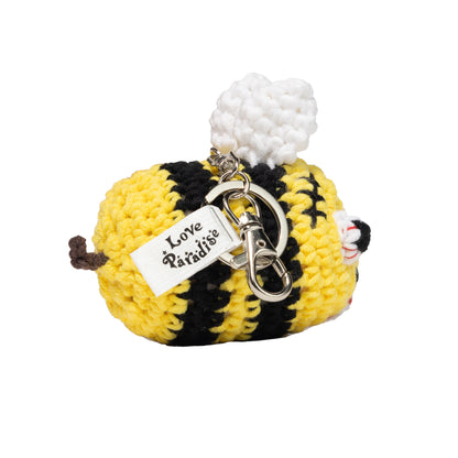 Z-HONEY BEE CROCHET KEYCHAIN YELLOW