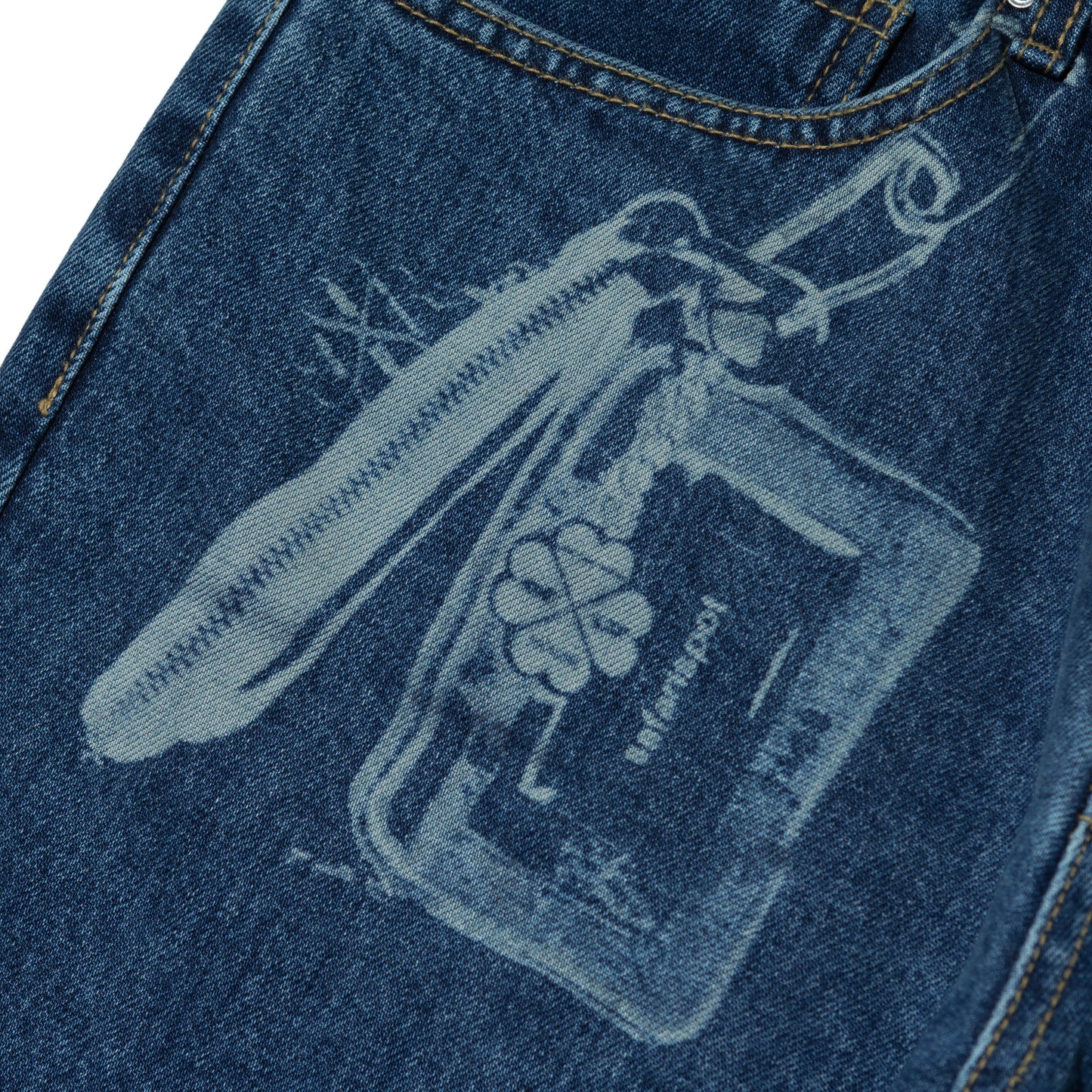 KEYCHAIN LOT PRINT DENIM BLUE