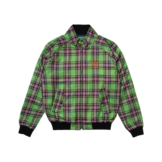 OE LOGO CHECK JACKET GREEN