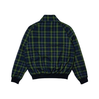 OE LOGO CHECK JACKET NAVY