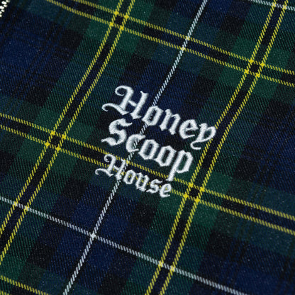 OE LOGO CHECK JACKET NAVY