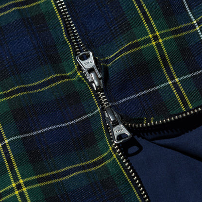 OE LOGO CHECK JACKET NAVY