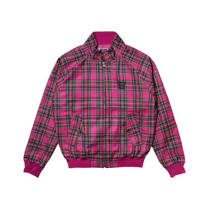 OE LOGO CHECK JACKET PINK