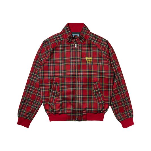 OE LOGO CHECK JACKET RED