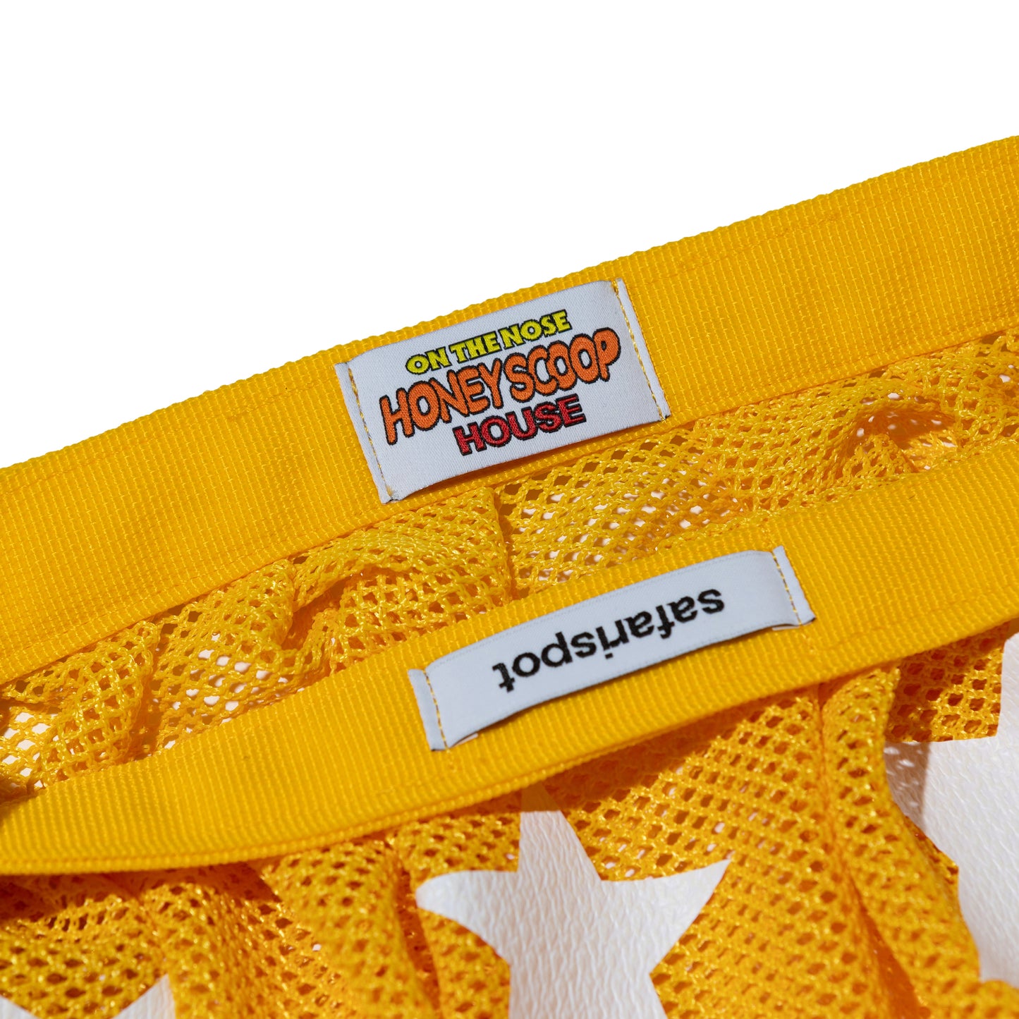 OE LOGO STARS MESH BAG HONEY