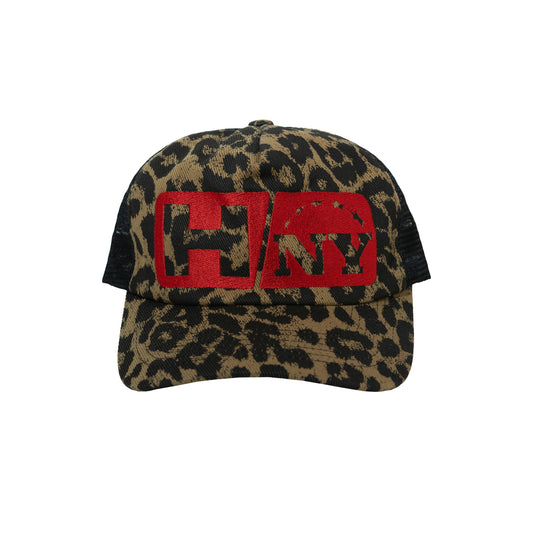 RECT LOGO MESH CAP LEOPARD