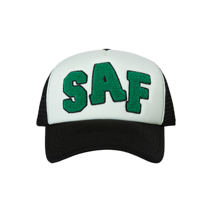 SAF LOGO TRUCKER CAP BLACK