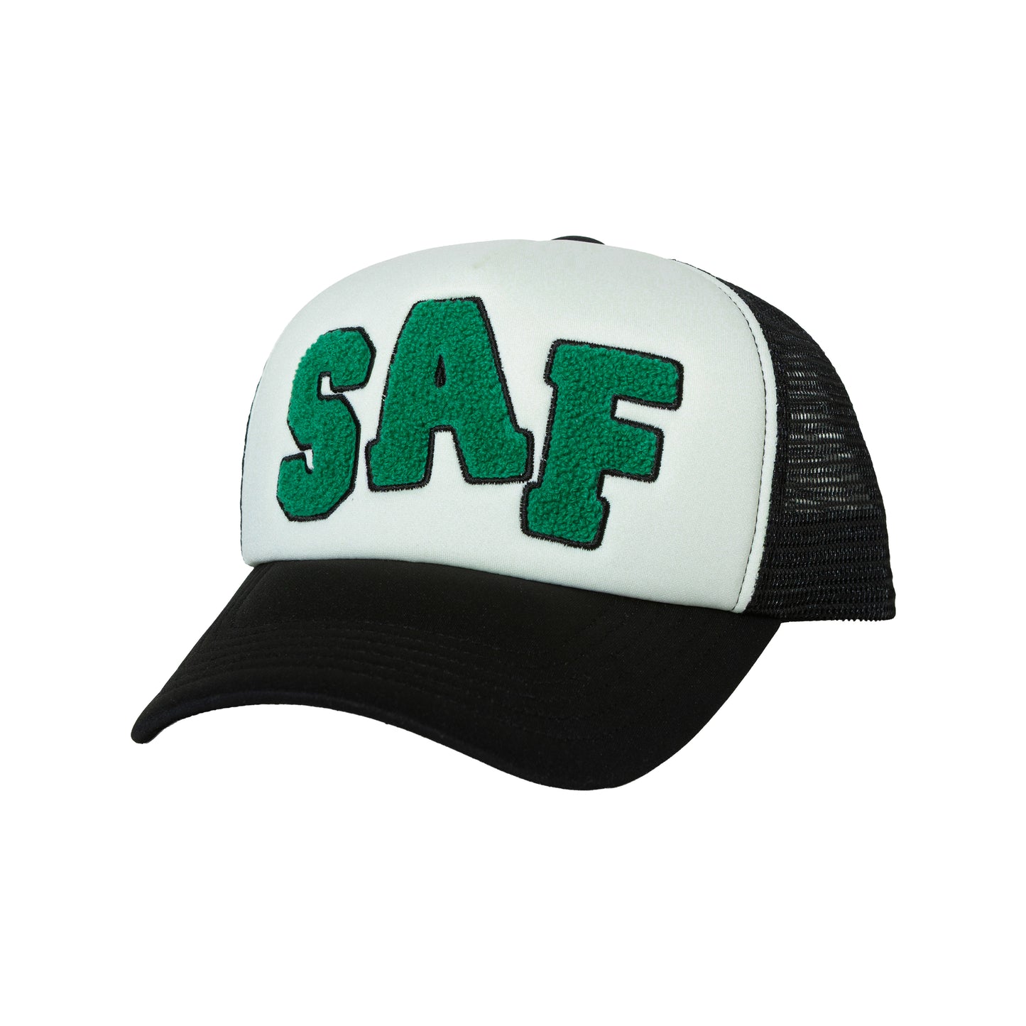 SAF LOGO TRUCKER CAP BLACK