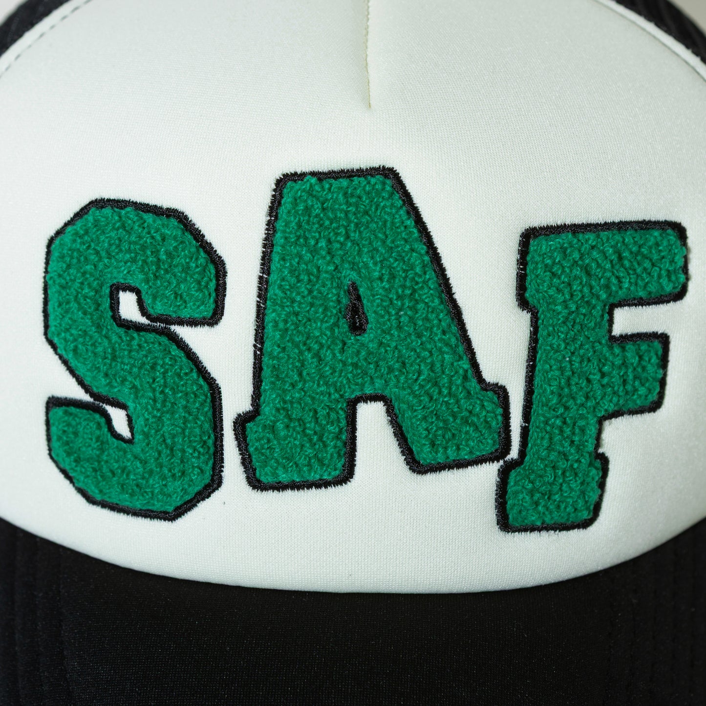 SAF LOGO TRUCKER CAP BLACK