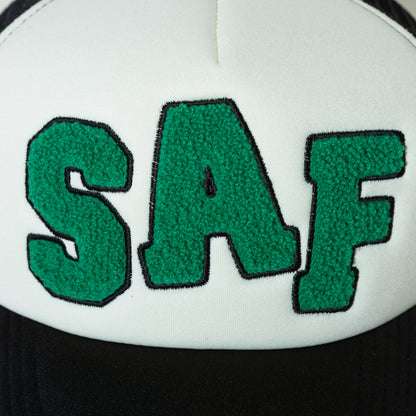 SAF LOGO TRUCKER CAP BLACK