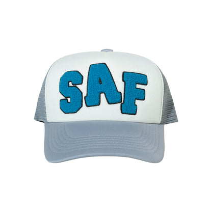SAF LOGO TRUCKER CAP GRAY