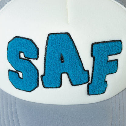 SAF LOGO TRUCKER CAP GRAY
