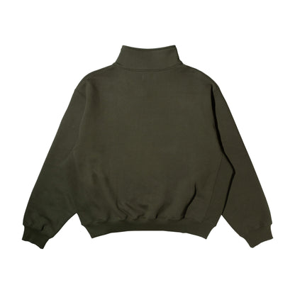 SQ LOGO QUARTER ZIP PULLOVER OLIVE