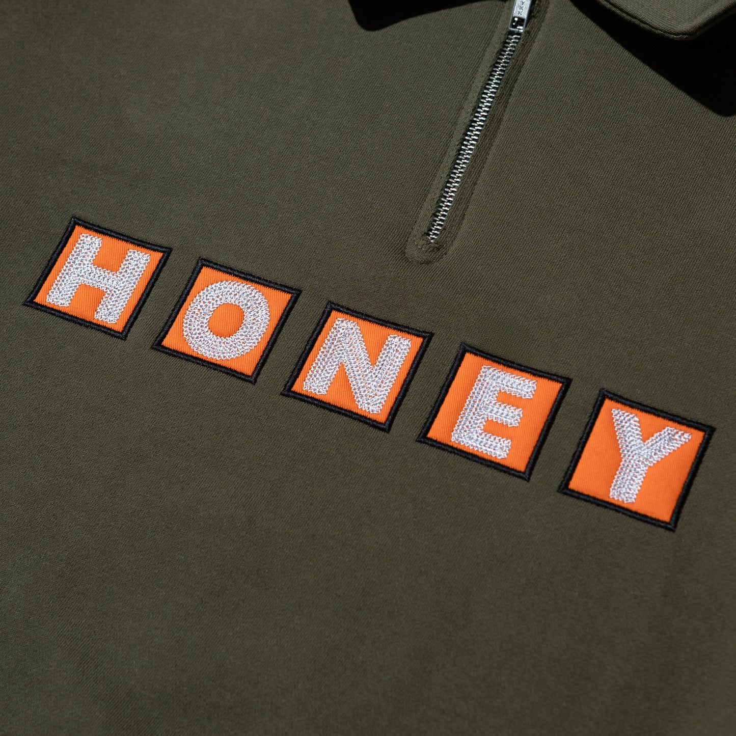 SQ LOGO QUARTER ZIP PULLOVER OLIVE