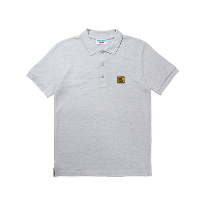 SQUARE PATCH S/S POLO SHIRT GREY