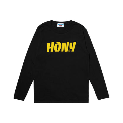 W HONY L/S TEE BLACK (WOMENS)