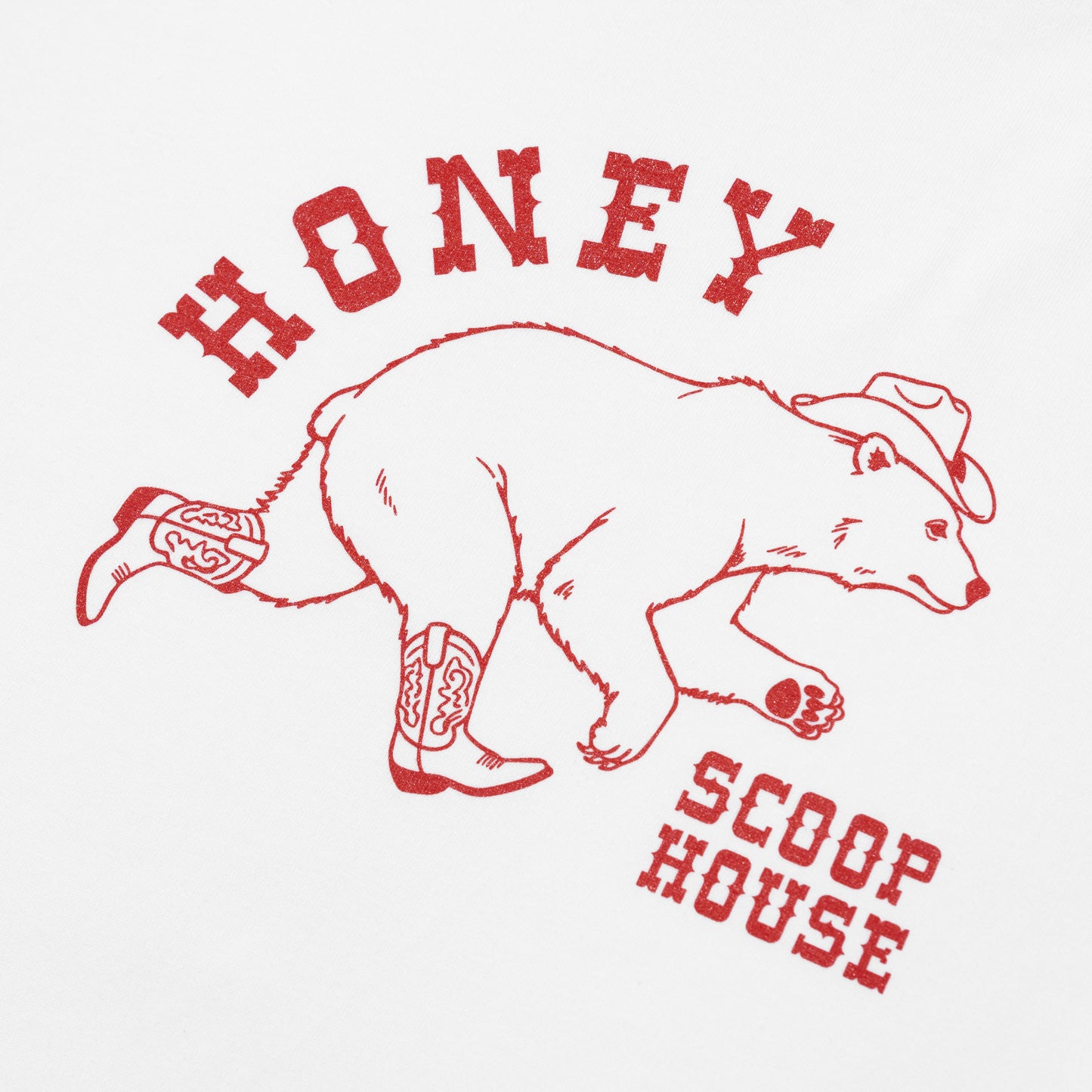 WESTERN BEAR TEE WHITE