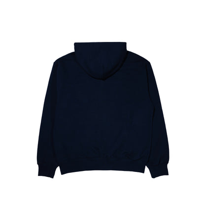 HONEY STITCH ZIP UP HOODED SWEATSHIRT NAVY